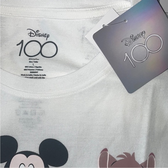 Disney's 100 Years Of Wonder Celebration Character Face Graphic T-shirt - Picture 2 of 3